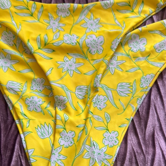 Zaful Yellow Floral One Piece Swimsuit - Picture 2 of 4